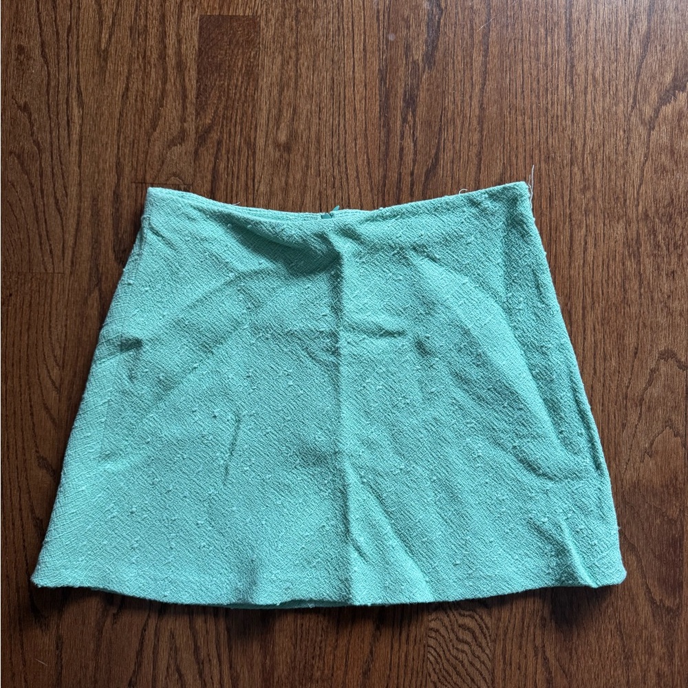 Zara Textured Mint Mini Skirt
